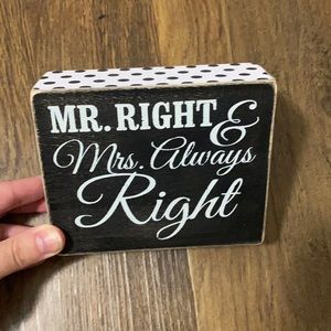 Mr. and Mrs. Wooden Sign